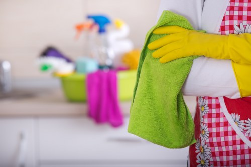 Clapham house cleaning service working in a modern kitchen
